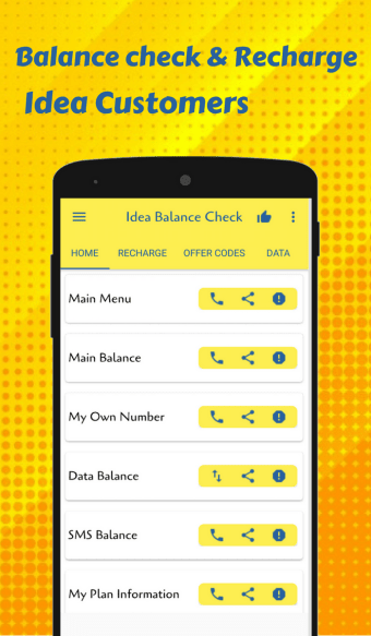 App for Idea Recharge  Idea balance check