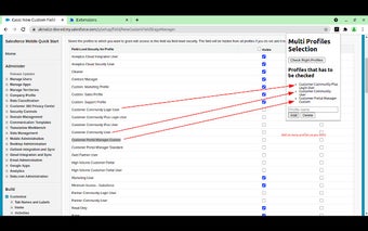 SF Multi Profile Selection