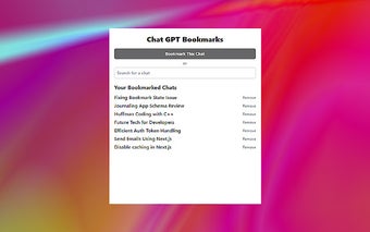 Chat GPT Bookmarks