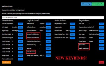 LingQ Hotkeys Menu - by Rooster