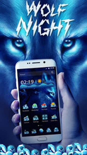 Free Wolf Night Launcher Theme