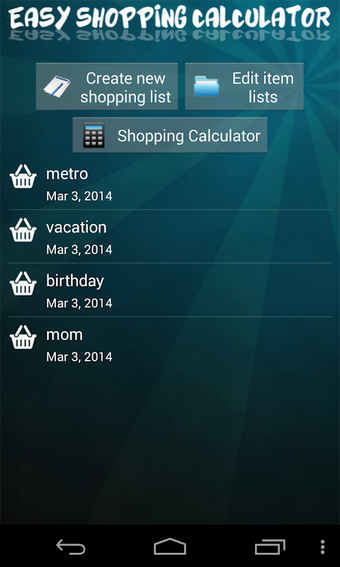 Easy Shopping Calculator