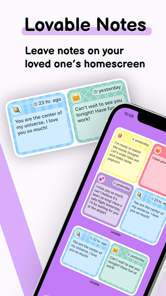 Lovable: Love Notes Widget