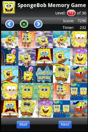 Sponge Bob Memory Game