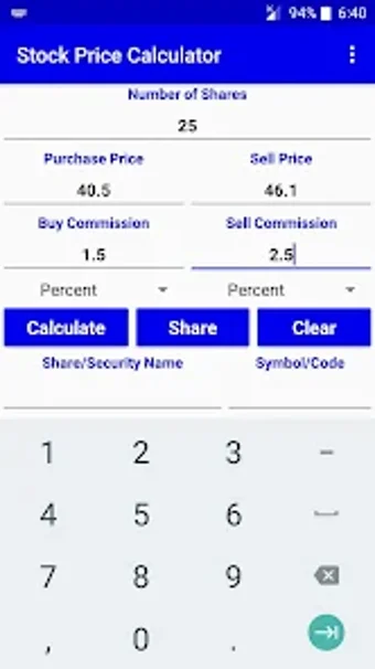 Stock Price Calculator