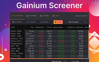 Free Crypto Screener - Check Prices, Volume, Volatility, and more!