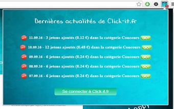 Click-it - Notifications sur Google Chrome