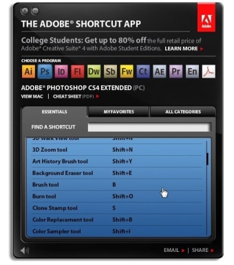 Adobe Shortcut