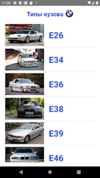 Типы кузова BMW