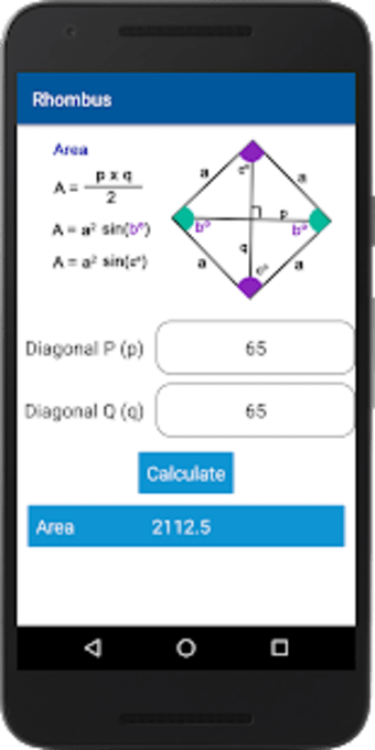 Geometry Formula  Calculator