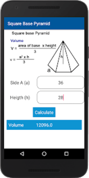 Geometry Formula  Calculator