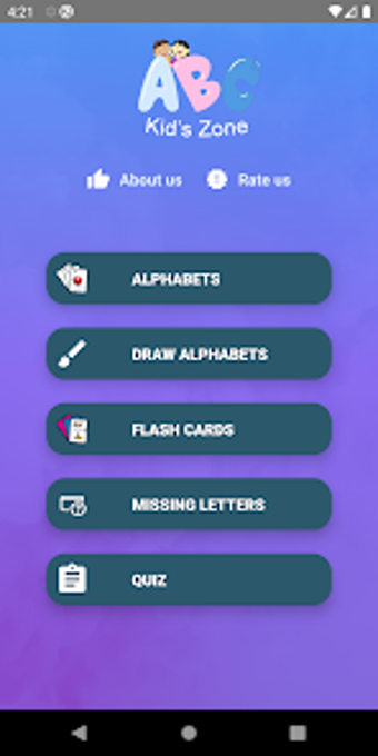 Learn alphabets flashcards