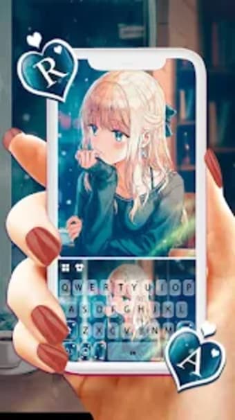 Anime Love Girl Keyboard Backg