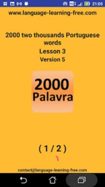 2000 Portuguese Words most used