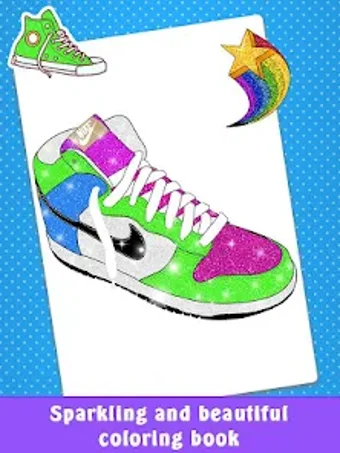 Glitter Sneakers Coloring Book