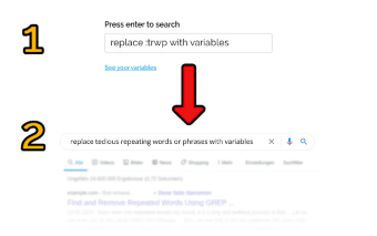 Search with Variables