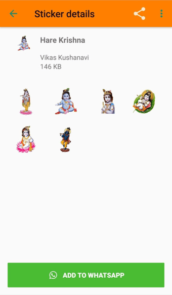 Hare Krishna Stickers for Whatsapp