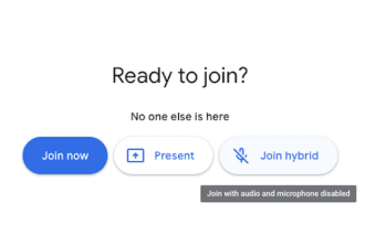 Hybrid Google Meet