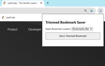 Trimmed Bookmark Saver