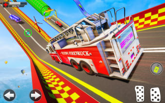 Fire Truck Transform Racing Mega Ramp Stunts Game