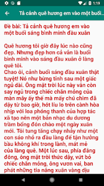 Những bài văn hay lớp 6