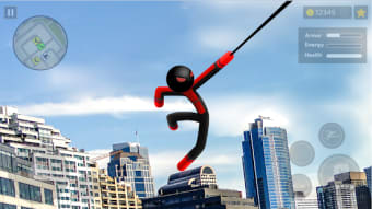 Spider Stickman Rope: Vegas Crime City Hero