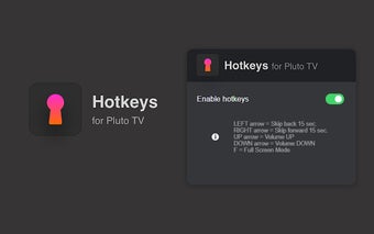 PlutoTV Hotkeys: keyboard shortcuts