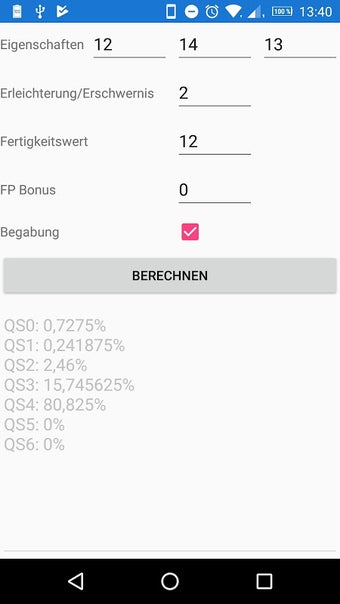 DSA5 Probability Calculator