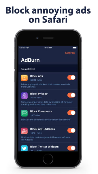 AdBurn - Adblock block ads