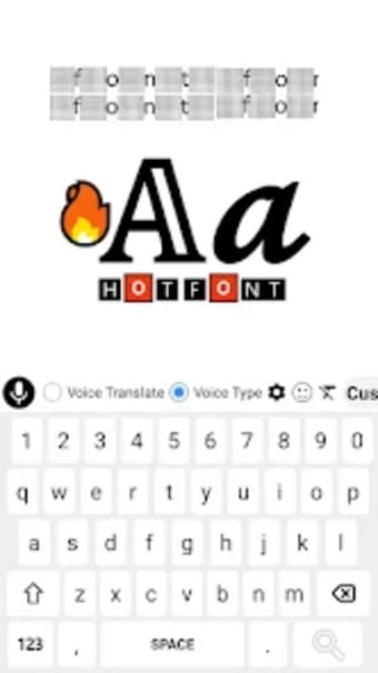 Font keyboard with autocorrect