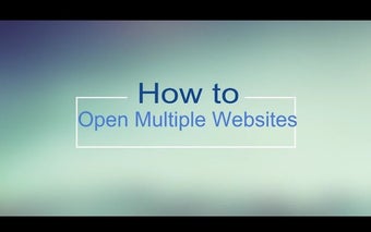 MultiURLs - open multiple urls at once