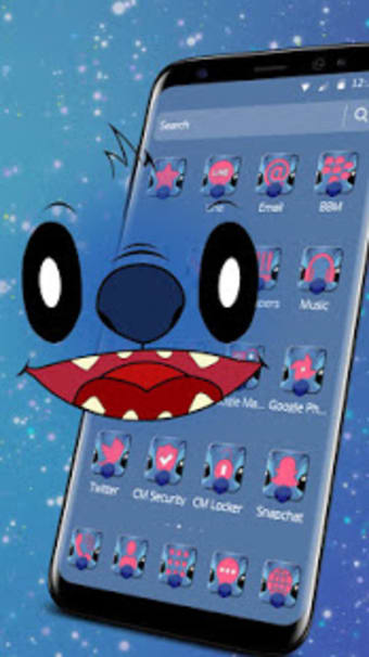 Cute Blue Devil Cartoon Theme