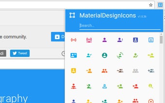 MaterialDesignIcons Picker for Google Chrome - Extension Download