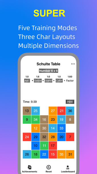 Schulte Table