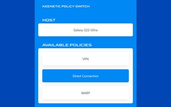 Keenetic Policy Switch