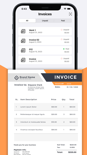 Invoice Maker Receipt Tracker