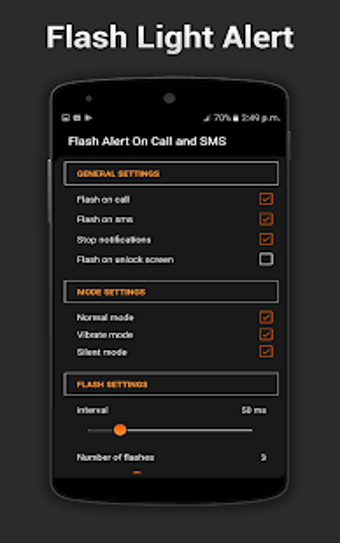 Flash on Calls and SMS