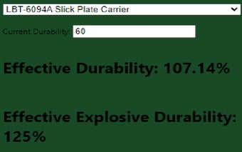 Tarkov Armor Calculator