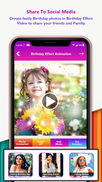 Birthday Photo Effect Video Maker With Music