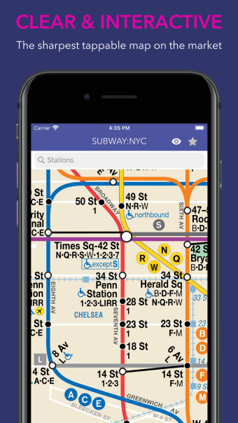 SUBWAY:NYC - Map  Train Times