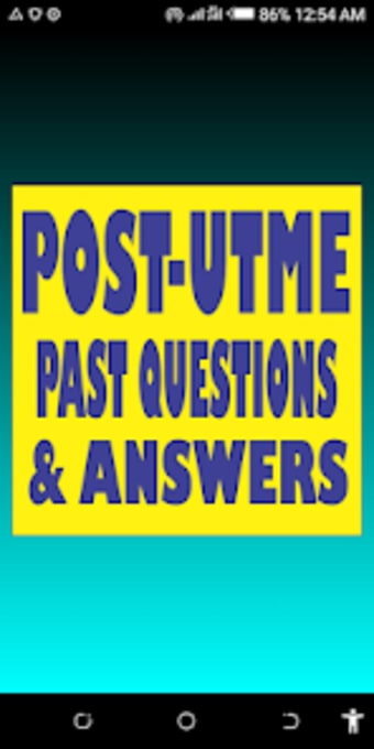 POST UTME PAST QUESTIONS AND A