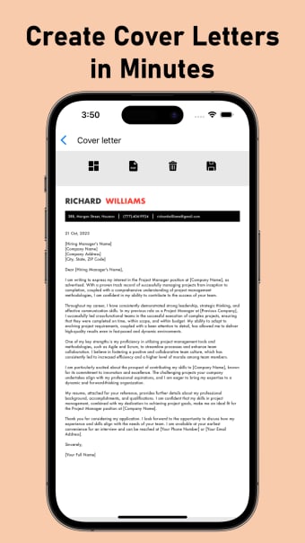 Cover Letter Creator with AI