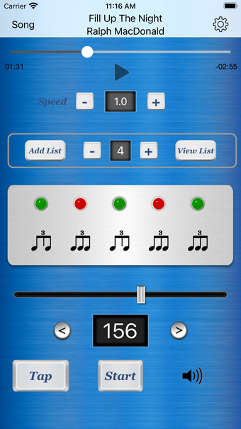 Metronome with Music Player