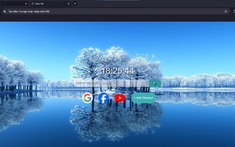 Custom winter-themed new tab page