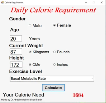 Calorie Requirement