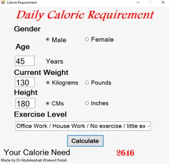 Calorie Requirement