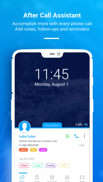 CRM Caller ID Sales  Leads Tracker by Calls.AI
