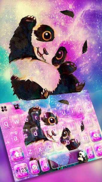Galaxy Cute Panda Keyboard Theme