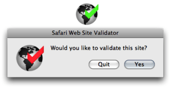 Safari Web Site Validator