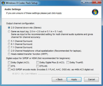 Windows 10 Codec Pack